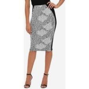 EVA LONGORIA SIDE PANEL POWER PONTE PENCIL SKIRT